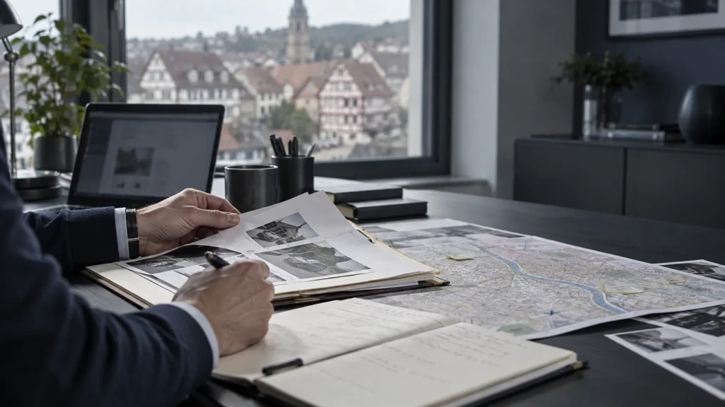 Detektiv in Esslingen bei der Planung und Auswertung einer Ermittlung
